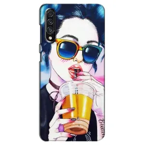 Чехол с картинкой Модные Девчонки Samsung Galaxy A30s (A307) (Девушка с коктейлем)