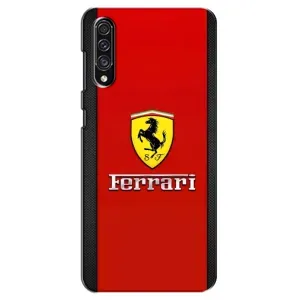 Силиконовый бампер с картинкой машины на Samsung Galaxy A30s (A307) (Ferrari Logo)