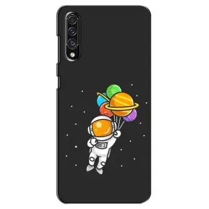 Силиконовый Чехол с принтом "Космонавты" на Samsung Galaxy A30s (A307) (Космонавт с шариками)