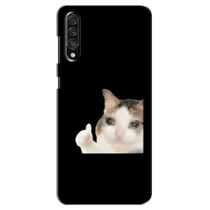 Бампер с принтом Мемы для Samsung Galaxy A30s (A307) (Кот в слезах)