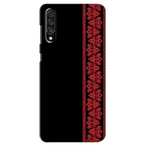 Силиконовый Чехол на Samsung Galaxy A30s (A307) (Красная Вышиванка)