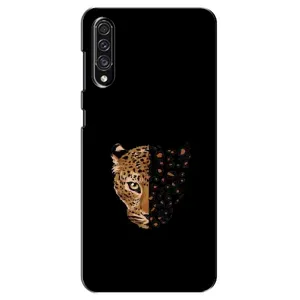 Чохол з леопардовим принтом на Samsung Galaxy A30s (A307) (Леопард на чорному)