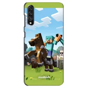 Чохли для Samsung Galaxy A30s (A307) (Персонажі МайнКрафт) (На коні)