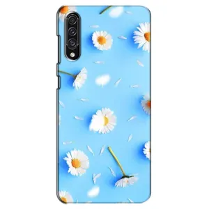 Чохол з Квітами для Samsung Galaxy A30s (A307) (ромашки на блакитному)