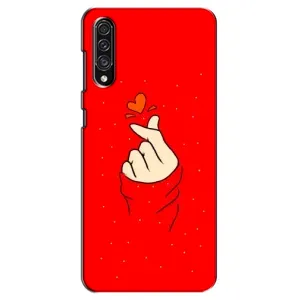Чохол (Знак сердечка) для Samsung Galaxy A30s (A307) (Сердечко на червоному)