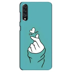 Чохол (Знак сердечка) для Samsung Galaxy A30s (A307) (Сердечко на бірюзовому)