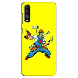 Силиконовый бампер (Работники) на Samsung Galaxy A30s (A307) (Строитель)