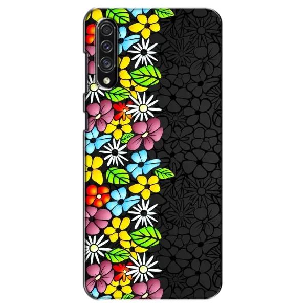 Чехол с рисунком «Яркие цветы на черном» для Samsung Galaxy A30s (A307)