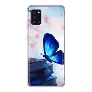Силиконовый бампер с картинкой животных для Samsung Galaxy A31 (A315) (Бабочка синяя)