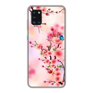 Чехол с принтом САКУРЫ на Samsung Galaxy A31 (A315) (Бабочки на сакуре)