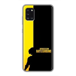 Чехол (TPU) с картинкой "Лого Пабг" на Самсунг Галакси А31 (Battlegrounds)