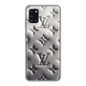 Текстурный Чехол Louis Vuitton для Самсунг Галакси А31 (Бежевый ЛВ)