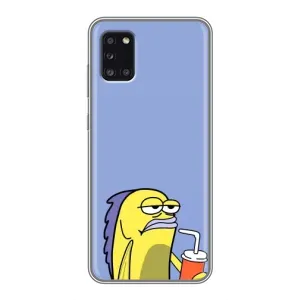 Бампер с принтом Мемы для Samsung Galaxy A31 (A315) (Безразличие)