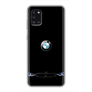 Силіконовий бампер з картинкою машини на Samsung Galaxy A31 (A315) (Чорний BMW)