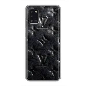Текстурный Чехол Louis Vuitton для Самсунг Галакси А31 (Черный ЛВ)