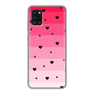 Чехлы с тематикой "Маленькие Сердечки" на Samsung Galaxy A31 (A315) (Чорные сердечки)