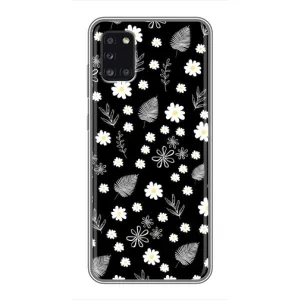 Чехлы с тематикой "ЦВЕТЫ" на Samsung Galaxy A31 (A315) (цветение на чорном)