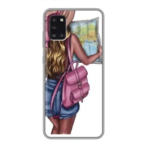 Чехол Стильные девушки на Samsung Galaxy A31 (A315) (Девушка Путешественник)