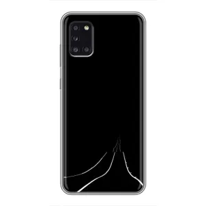 Чехол с картинками на черном фоне для Samsung Galaxy A31 (A315) (Дорога)