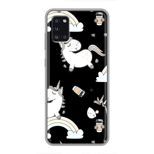 Чехол с рисунком «Единорог с кофе» для Samsung Galaxy A31 (A315) Чехол с рисунком «Единорог с кофе» для Samsung Galaxy A31 (A315)