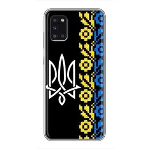 Силиконовый Чехол на Samsung Galaxy A31 (A315) (Герб и вышыванка)