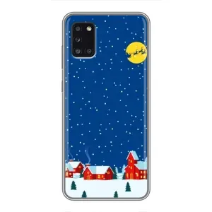 Силиконовый бампер на рождество для Samsung Galaxy A31 (A315) (Город в снегу)