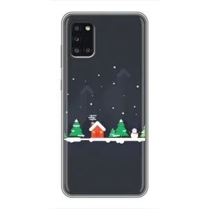 Силиконовый бампер на рождество для Samsung Galaxy A31 (A315) (Город зимний)
