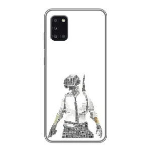 Силиконовый чехол с картинкой "Герой Pubg" на Samsung Galaxy A31 (A315) (Из букв)