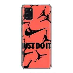 Силіконовый Чохол Nike Air Jordan на Самсунг Галаксі А31 (Just Do It)