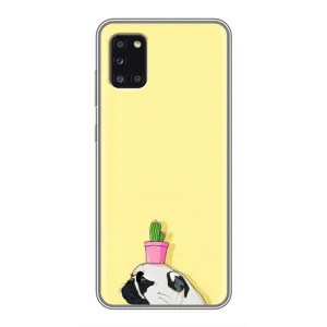 Бампер для Samsung Galaxy A31 (A315) с картинкой "Песики" (Кактус на голове)