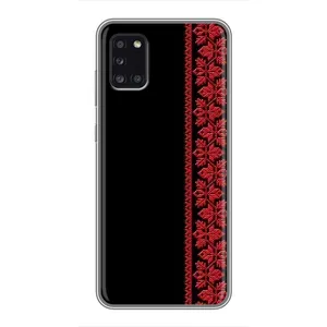 Силиконовый Чехол на Samsung Galaxy A31 (A315) (Красная Вышиванка)