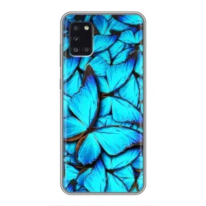Силиконовый бампер с картинкой животных для Samsung Galaxy A31 (A315) (Крылья бабочек)