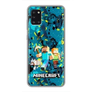Чехлы для Samsung Galaxy A31 (A315) (Персонажи Майн Крафт) (Майнкрафт)