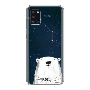Силиконовый бампер с картинкой животных для Samsung Galaxy A31 (A315) (Медведица)