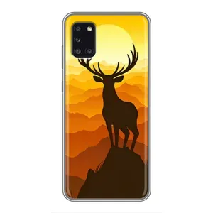Чехлы с изображением разных животных для Samsung Galaxy A31 (A315) (Силуэт Оленя)