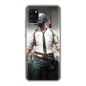 Силиконовый чехол с картинкой "Герой Pubg" на Samsung Galaxy A31 (A315) (Пабг)