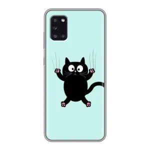 Силиконовый чехол с котиком для Samsung Galaxy A31 (A315) (Падающий кот)