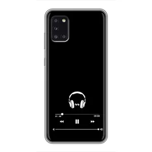 Чехол с картинками на черном фоне для Samsung Galaxy A31 (A315) (Плеер)