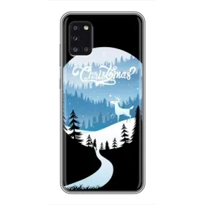 Силиконовый бампер на рождество для Samsung Galaxy A31 (A315) (Рождественский Олень)