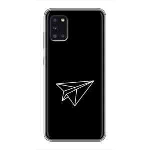 Чехол с картинками на черном фоне для Samsung Galaxy A31 (A315) (Самолетик)