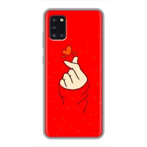 Чехлы (Знак сердечка) на Samsung Galaxy A31 (A315) (Сердце на красном)