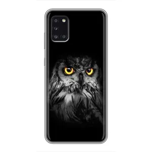 Чехлы с принтом СОВЫ для Samsung Galaxy A31 (A315) (Сова на чёрном)