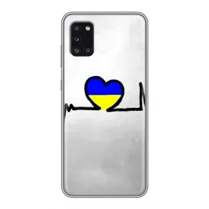 Силиконовый Чехол на Samsung Galaxy A31 (A315) (Я-Украина) (Украинская кардиограмма)