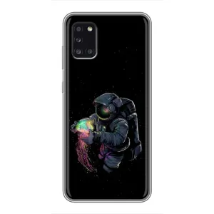 Силиконовый Чехол с принтом "Космонавты" на Samsung Galaxy A31 (A315) (В руках земля)