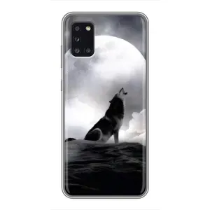 Чехол с Волком на Samsung Galaxy A31 (A315) (Волк и луна)