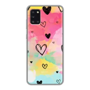 Чехлы с тематикой "Маленькие Сердечки" на Samsung Galaxy A31 (A315) (Яркие сердечки)