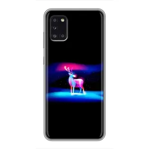 Силиконовый бампер с картинкой животных для Samsung Galaxy A31 (A315) (Яркий олень)