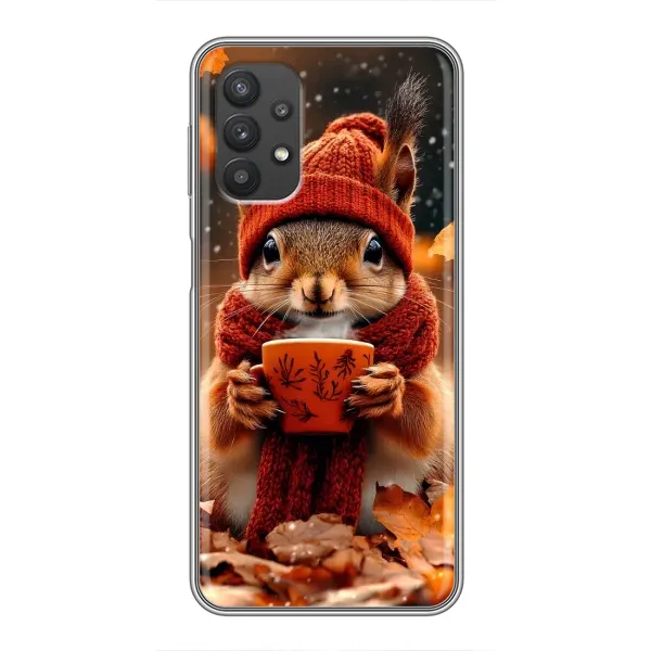 Чехол с рисунком «Белка с кофе» для Samsung Galaxy A32 (5G) Чехол с рисунком «Белка с кофе» для Samsung Galaxy A32 (5G)