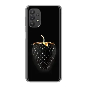 Чехол с изображением вкусной еды для Samsung Galaxy A32 (5G) (Чёрная клубника)