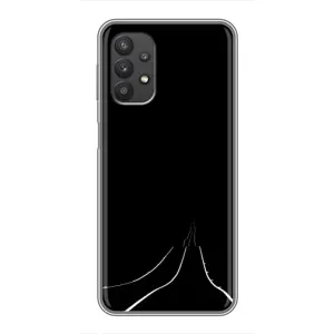 Чехол с картинками на черном фоне для Samsung Galaxy A32 (5G) (Дорога)